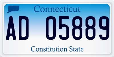 CT license plate AD05889