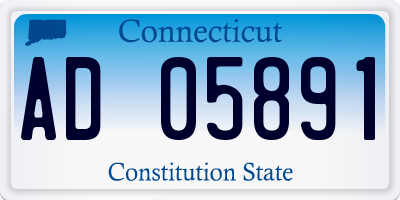 CT license plate AD05891