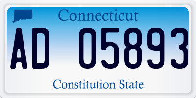 CT license plate AD05893