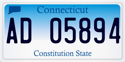 CT license plate AD05894