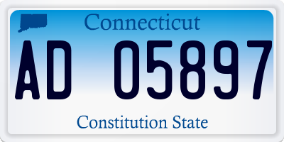 CT license plate AD05897