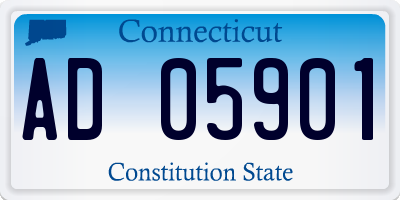 CT license plate AD05901