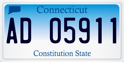 CT license plate AD05911