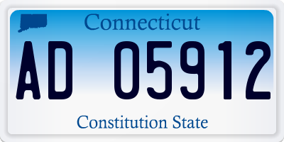 CT license plate AD05912
