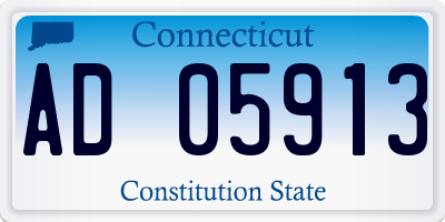 CT license plate AD05913