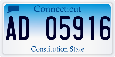 CT license plate AD05916
