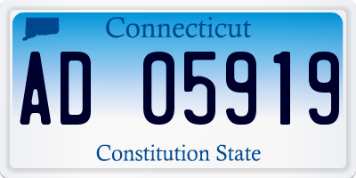 CT license plate AD05919