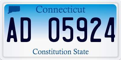 CT license plate AD05924