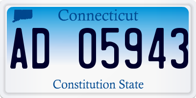CT license plate AD05943