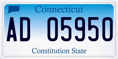CT license plate AD05950