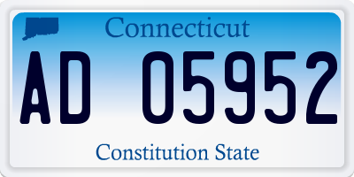CT license plate AD05952