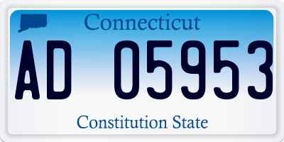 CT license plate AD05953