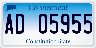 CT license plate AD05955