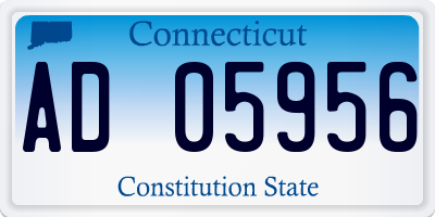 CT license plate AD05956