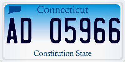 CT license plate AD05966
