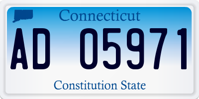 CT license plate AD05971