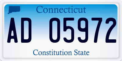 CT license plate AD05972