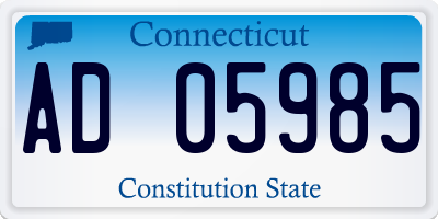 CT license plate AD05985