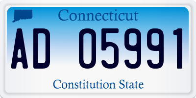 CT license plate AD05991