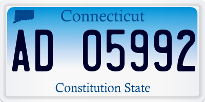 CT license plate AD05992