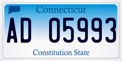 CT license plate AD05993