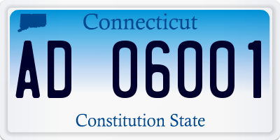 CT license plate AD06001