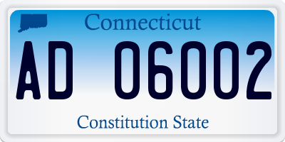 CT license plate AD06002