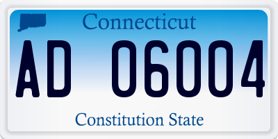 CT license plate AD06004