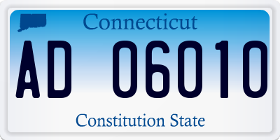 CT license plate AD06010