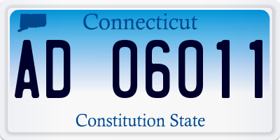 CT license plate AD06011