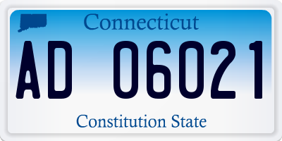 CT license plate AD06021
