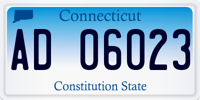 CT license plate AD06023
