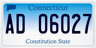 CT license plate AD06027