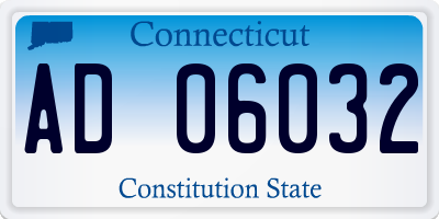 CT license plate AD06032