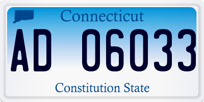 CT license plate AD06033