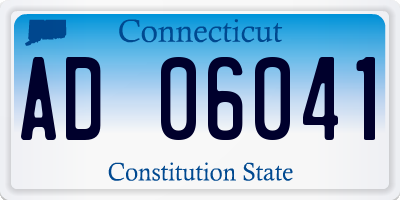 CT license plate AD06041