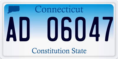 CT license plate AD06047