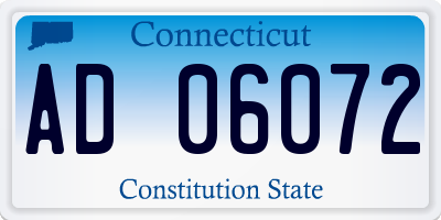 CT license plate AD06072