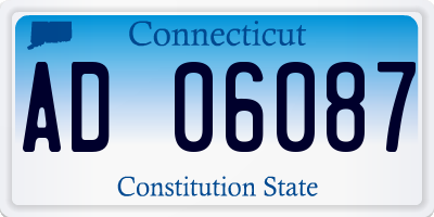 CT license plate AD06087
