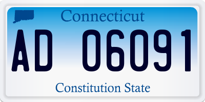 CT license plate AD06091