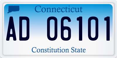 CT license plate AD06101
