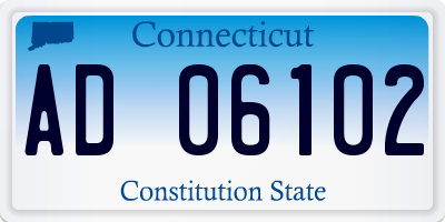 CT license plate AD06102