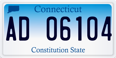 CT license plate AD06104