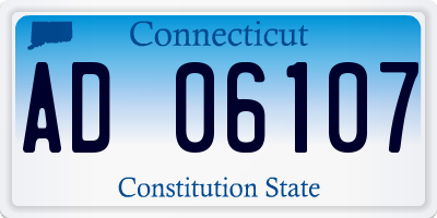 CT license plate AD06107