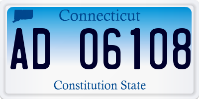 CT license plate AD06108