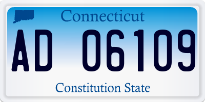 CT license plate AD06109