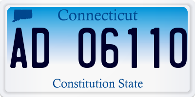 CT license plate AD06110
