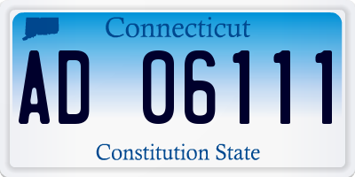 CT license plate AD06111