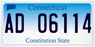 CT license plate AD06114