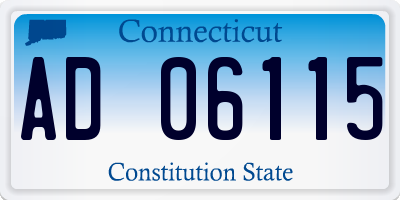 CT license plate AD06115